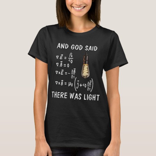 Physics Maxwell's vergelijking Funny Birthday Gift T-shirt (Voorkant)