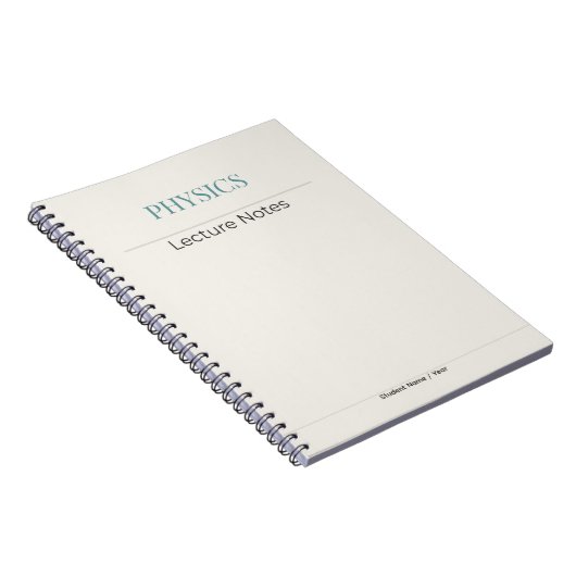 Physics Notebook – Minimal Academic Edition Notitieboek (Rechterzijde)
