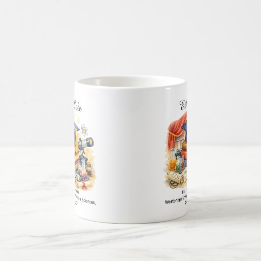 🎓Physics & Physical Sciences Custom Name & Degree Koffiemok (Center)