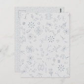 Physics scientific symbols pattern Postcard Briefkaart (Voorkant / Achterkant)