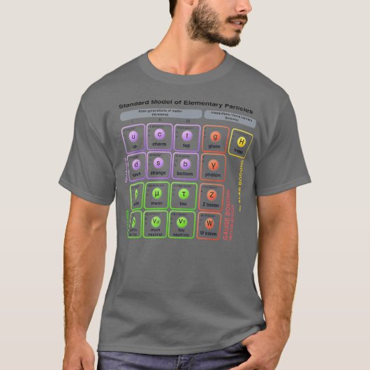 Physics  Standard Model of Elementary Particles T-shirt (Voorkant)