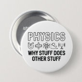 Physics Stuff Ronde Button 7,6 Cm (Voorkant /achterkant)