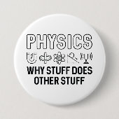 Physics Stuff Ronde Button 7,6 Cm (Voorkant)
