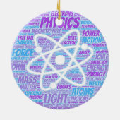 Physics Word Cloud Keramisch Ornament (Achterkant)