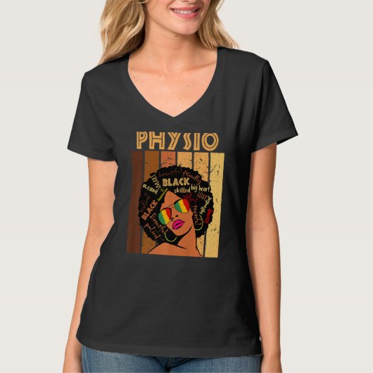 Physio Afro African American Women Black History T-shirt (Voorkant)
