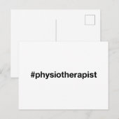 PHYSIOTHERAPIST Hashtag Briefkaart (Voorkant / Achterkant)