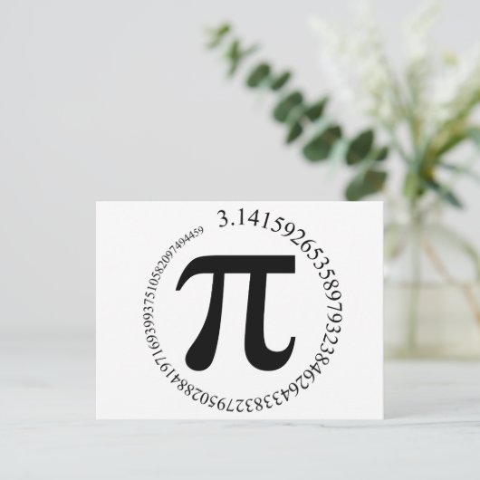 Pi (π) Dag Briefkaart (Staand voorkant)