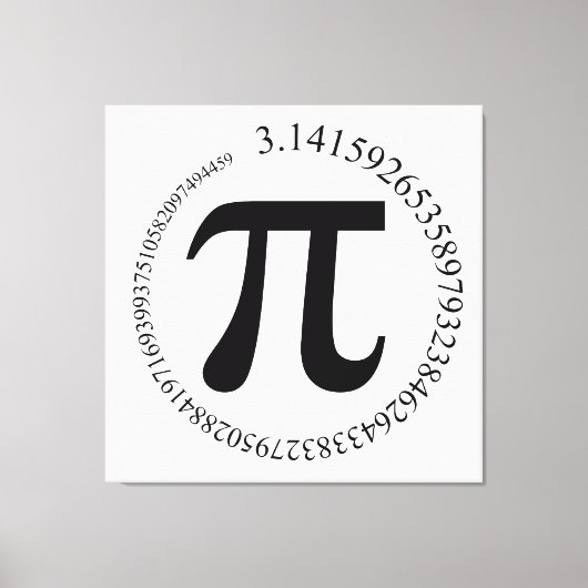 Pi π dag canvas afdruk (Voorkant)