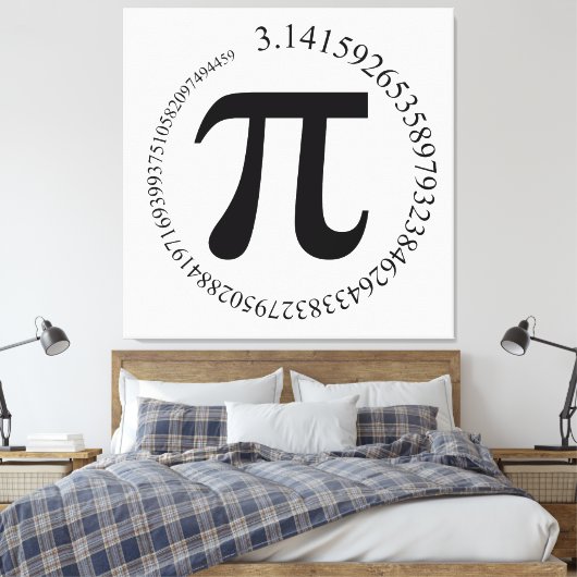 Pi π dag canvas afdruk (Insitu (Slaapkamer))