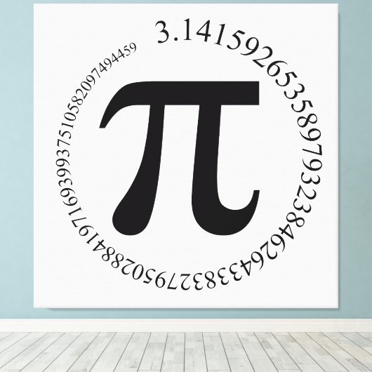 Pi π dag canvas afdruk (Insitu (Houten vloer))