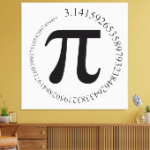 Pi π dag canvas afdruk (Insitu (Woonkamer))
