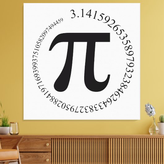 Pi π dag canvas afdruk (Insitu (Woonkamer))