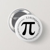 Pi (π) Dag Ronde Button 5,7 Cm (Voorkant /achterkant)
