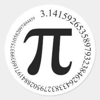 Pi π dag ronde sticker