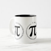 Pi (π) Dag Tweekleurige Koffiemok (Voorkant links)