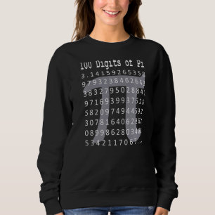 Pi 100 cijfers van de Wiskunde van het symbool Pi Trui