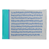 Pi 200-cijfers blauw kussensloop (Achterkant)