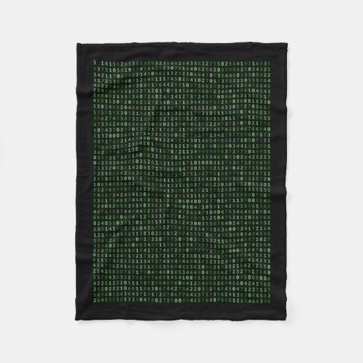 PI 2025 Digits Matrix Cool Design voor Wiskunde en Fleece Deken (Voorkant)