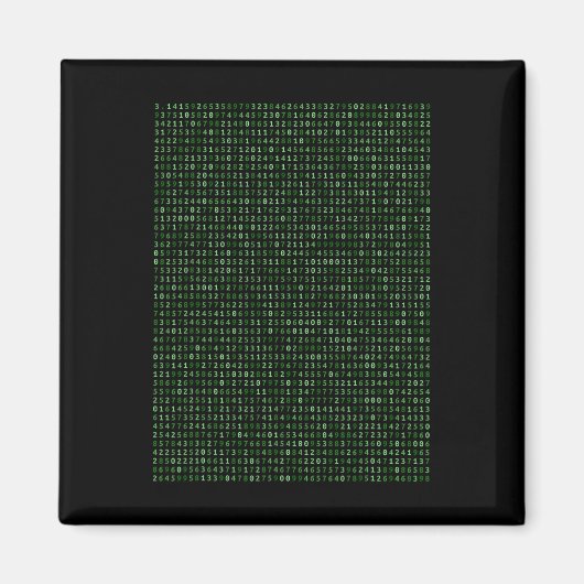 PI 2025 Digits Matrix Cool Design voor Wiskunde en Magneet (Voorkant)