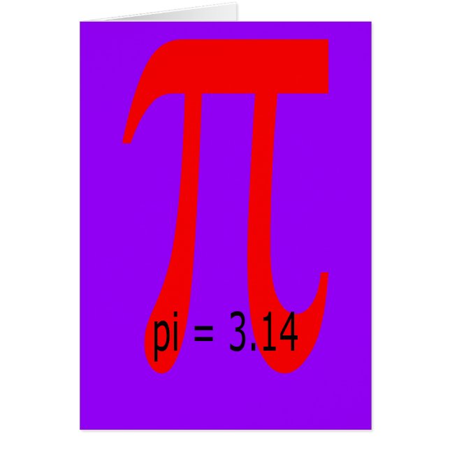 Pi = 3,14159265 (Voorkant)