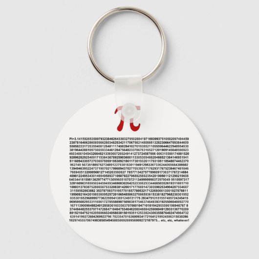 Pi = 3,141592653589 enz... wat dan ook! sleutelhanger (Voorkant)