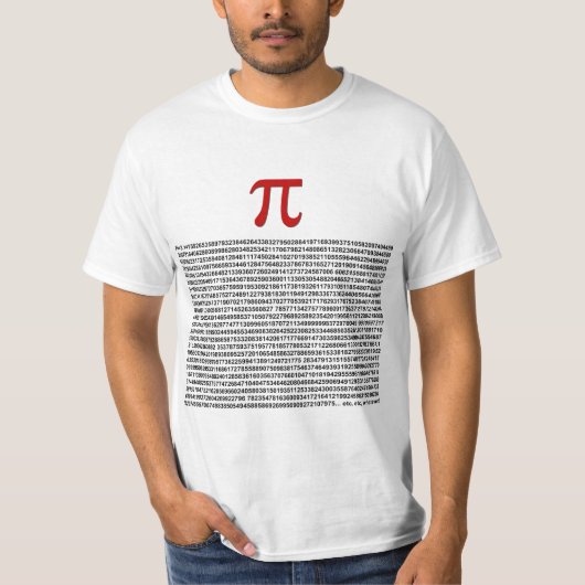 Pi = 3,141592653589 enz. Wat dan ook. T-shirt (Voorkant)