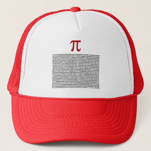 Pi = 3,141592653589 enz. Wat dan ook. Trucker Pet (Voorkant)