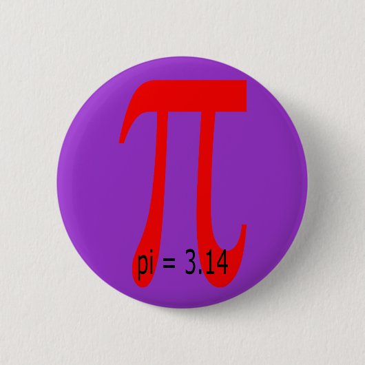 Pi = 3,14159265 ronde button 5,7 cm (Voorkant)