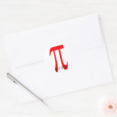Pi = 3,14159265 ronde sticker (Envelop)