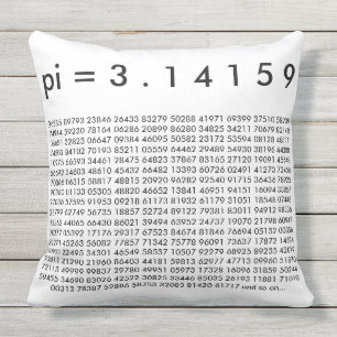 pi= 3,14159 Black White Wiskunde Science pi Day Di Buitenkussen