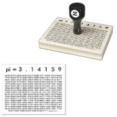 pi= 3,14159 Black White Wiskunde Science pi Day Di Rubberstempel (Gestempeld)