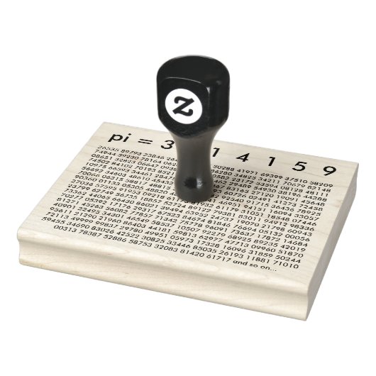 pi= 3,14159 Black White Wiskunde Science pi Day Di Rubberstempel (Stempel)