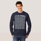 pi= 3.14159 etc. op Wiskunde Mode pi Dag Digits T-shirt (Voorkant volledig)