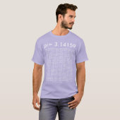 pi= 3,14159 Wiskunde Mode Pi Dag cijfers T-shirt (Voorkant volledig)