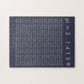pi= 3,14159 Wiskunde pi Dag cijfers marineblauw gr Legpuzzel (Horizontaal)