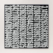 pi= 3,14159 Wiskunde pi Dag Pi Digits Zwart-wit Legpuzzel (Horizontaal)