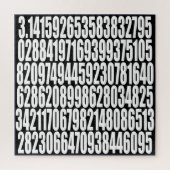 pi= 3,14159 Wiskunde pi Dag Pi Digits Zwart-wit Legpuzzel (Verticaal)