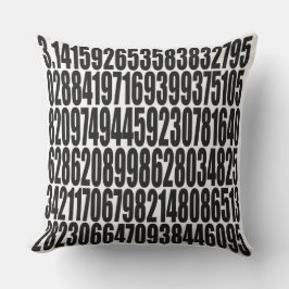 pi= 3,141 Wiskunde in zwart-wit Pi Dag Buitenkussen
