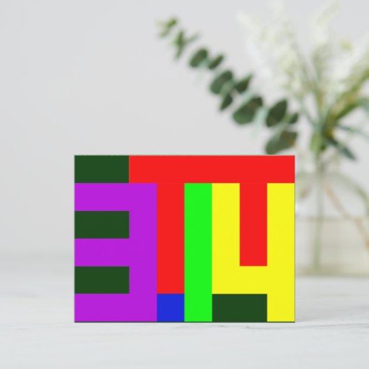 PI = 3,14 BRIEFKAART (Staand voorkant)