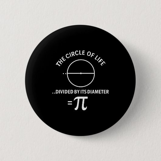 Pi 3,14 Nummer Symbool Wiskunde Wetenschap Leraar Ronde Button 5,7 Cm (Voorkant)