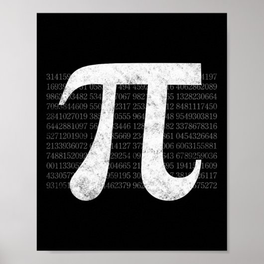 PI 3.14 PI Happy PI Day Wiskunde Poster (Voorkant)