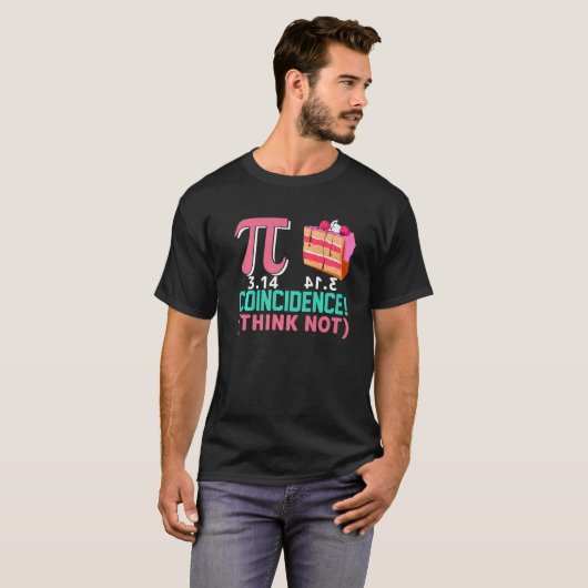 Pi-3,14 Pie-incidentie volgens mij geen Wiskunde-p T-shirt (Voorkant volledig)