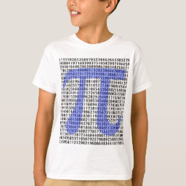 Pi 3.14 tot honderd cijfers t-shirt