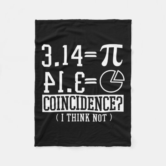 pi 3.14 Wiskunde blij 14 maart verjaardag toeval Fleece Deken (Voorkant)
