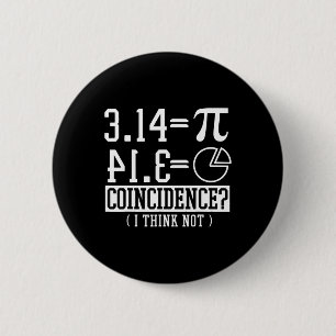 pi 3.14 Wiskunde blij 14 maart verjaardag toeval Ronde Button 5,7 Cm