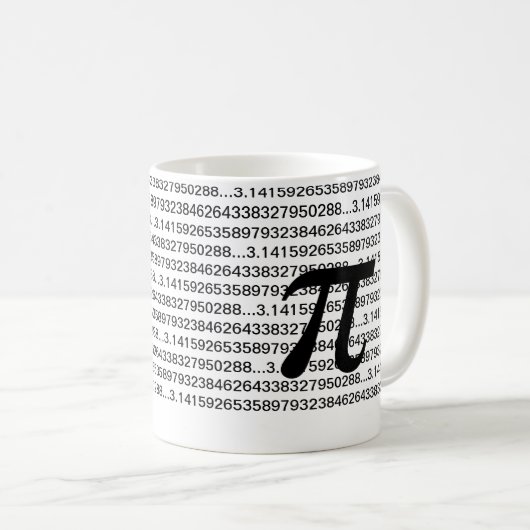 Pi 3.14 Wiskunde Geek Koffie Mok (Voorkant rechts)