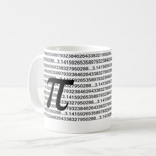 Pi 3.14 Wiskunde Geek Koffie Mok (Voorkant links)