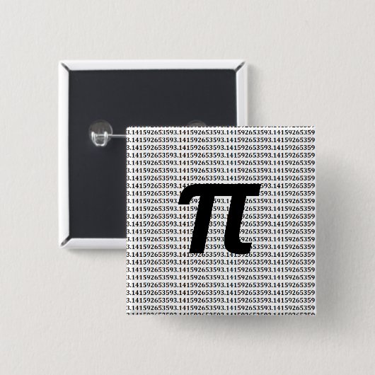 Pi: 3.14 Wiskunde Geek Vierkante Button 5,1 Cm (Voorkant /achterkant)