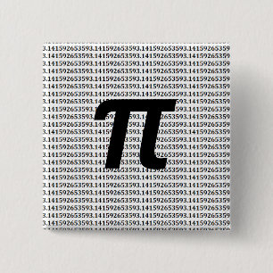 Pi: 3.14 Wiskunde Geek Vierkante Button 5,1 Cm