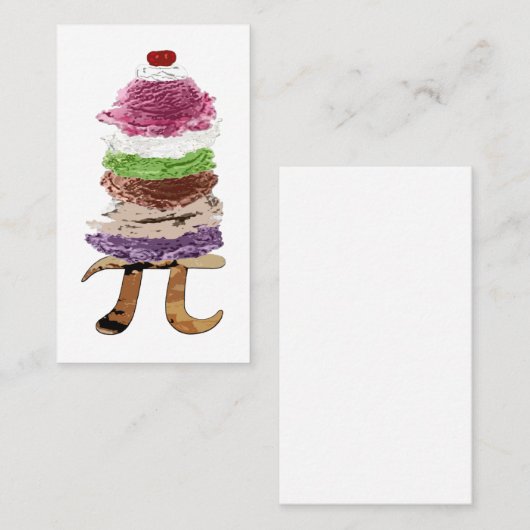 Pi a la Mode Visitekaartje (Voorkant / Achterkant)